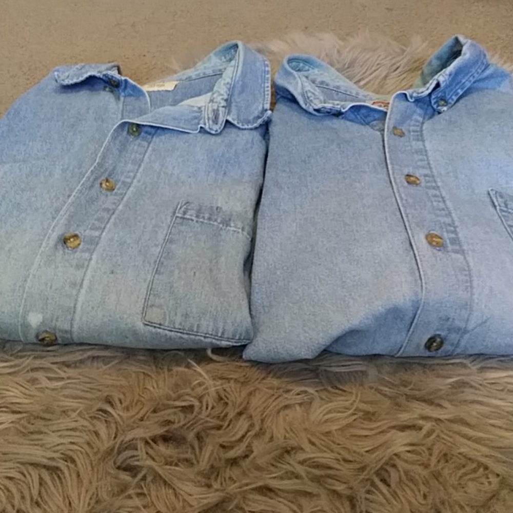 Duckies denim work shirt set of 2.